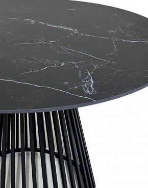 Стол TERNI 120 MATT BLACK MARBLE SOLID CERAMIC Черный мрамор матовый, керамика /Черн.каркас, ®DISAUR в Тюмени - tumen.mebel24.online | фото 4