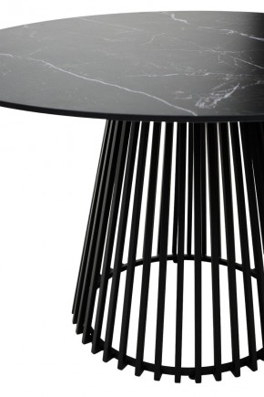 Стол TERNI 120 MATT BLACK MARBLE SOLID CERAMIC Черный мрамор матовый, керамика /Черн.каркас, ®DISAUR в Тюмени - tumen.mebel24.online | фото 5