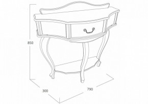 Стол туалетный Джульетта в Тюмени - tumen.mebel24.online | фото 2
