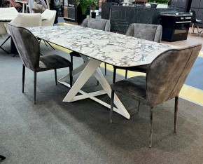 Стол VICENZA 220 BULGARI WHITE, керамика / белый, ®DISAUR в Тюмени - tumen.mebel24.online | фото 2