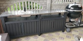 Столик для барбекю 415 Л (Unity Chef 415 L) графит в Тюмени - tumen.mebel24.online | фото 1