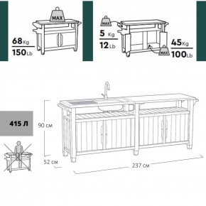 Столик для барбекю 415 Л (Unity Chef 415 L) графит в Тюмени - tumen.mebel24.online | фото 2