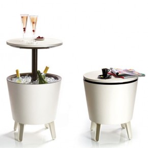 Столик-холодильник COOL BAR крем-шоколад в Тюмени - tumen.mebel24.online | фото 1