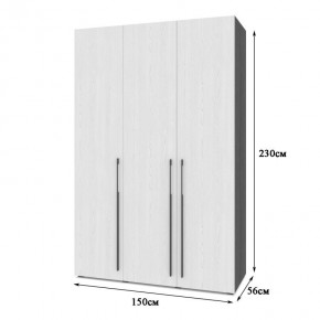 СТОУН С32 Шкаф 3-х створчатый (золотой дуб/графит) в Тюмени - tumen.mebel24.online | фото 2