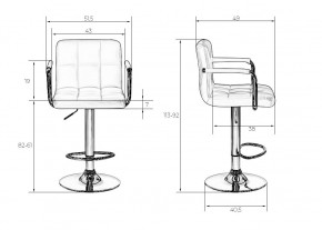 Стул барный DOBRIN KRUGER ARM, черный велюр (MJ9-101) в Тюмени - tumen.mebel24.online | фото 11