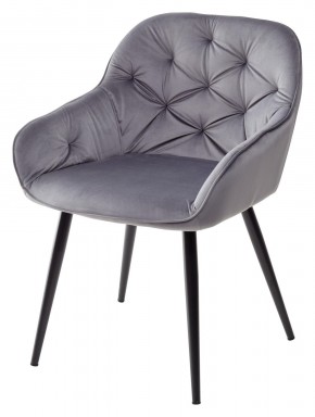 Стул BREEZE BLUVEL-14 GREY, велюр / черный каркас М-City в Тюмени - tumen.mebel24.online | фото 1