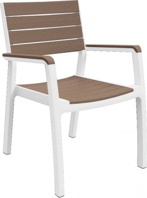 Стул c подлокотниками Гармония (Harmony armchair) белый-капучино в Тюмени - tumen.mebel24.online | фото 2