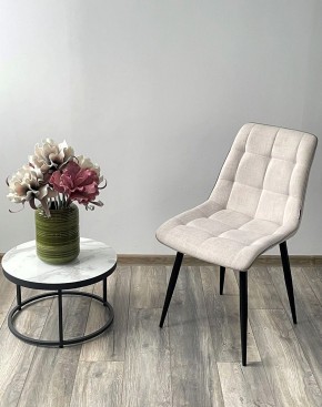 Стул CHIC HE622-01/ HE622-05 топленое молоко, ткань/ черный каркас М-City в Тюмени - tumen.mebel24.online | фото 3