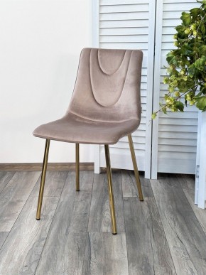 Стул ELLI BLUVEL-40 Бежевый, велюр / золотой каркас М-City в Тюмени - tumen.mebel24.online | фото 4