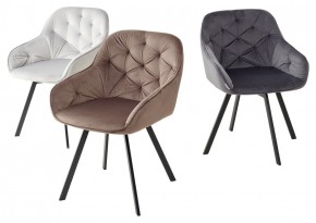 Стул GALE 360 град. поворот. BLUVEL-03 LIGHT GREY, велюр/ черный каркас, М-City в Тюмени - tumen.mebel24.online | фото 2