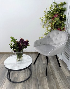 Стул GALE 360 град. поворот. BLUVEL-03 LIGHT GREY, велюр/ черный каркас, М-City в Тюмени - tumen.mebel24.online | фото 6