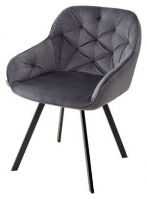 Стул GALE 360 град. поворот. BLUVEL-14 GREY, велюр/ черный каркас, М-City в Тюмени - tumen.mebel24.online | фото 1