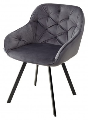 Стул GALE 360 град. поворот. BLUVEL-14 GREY, велюр/ черный каркас, М-City в Тюмени - tumen.mebel24.online | фото 4