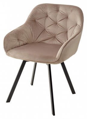 Стул GALE 360 град. поворот. BLUVEL-40 BEIGE, велюр/ черный каркас, М-City в Тюмени - tumen.mebel24.online | фото 1