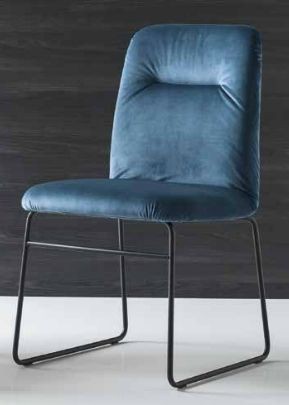 Стул GRETA CB/1904 MET.P15 MATT BLACK/ VENICE S0J OCEAN BLUE в Тюмени - tumen.mebel24.online | фото