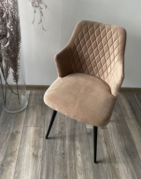 Стул HERMAN 360 град. БЕЖЕВЫЙ #5, велюр / черный каркас М-City в Тюмени - tumen.mebel24.online | фото 2