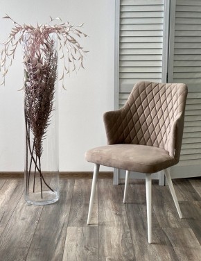 Стул HERMAN 360 град. ЛАТТЕ #25, велюр / белый каркас М-City в Тюмени - tumen.mebel24.online | фото 2