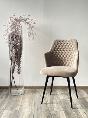 Стул HERMAN 360 град. ЛАТТЕ #25, велюр / черный каркас М-City в Тюмени - tumen.mebel24.online | фото 3