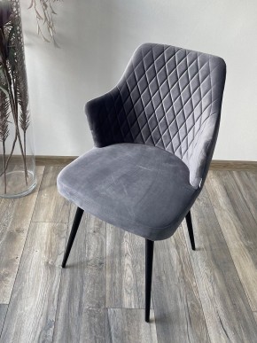 Стул HERMAN 360 град. СЕРЫЙ #27, велюр / черный каркас М-City в Тюмени - tumen.mebel24.online | фото 2