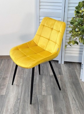 Стул MIAMI G062-20 желтый, велюр / черный каркас М-City в Тюмени - tumen.mebel24.online | фото 4