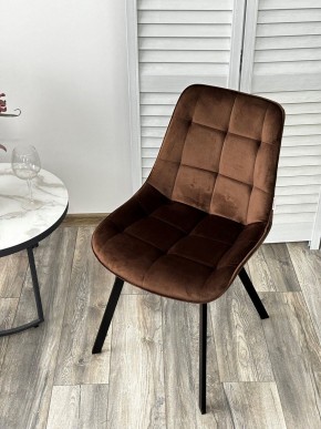 Стул ONION G062-10 шоколадный, велюр/ черный каркас М-City в Тюмени - tumen.mebel24.online | фото 2