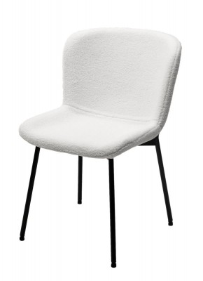 Стул RIYA UF992-01 Белый, teddy / черный каркас М-City в Тюмени - tumen.mebel24.online | фото 1