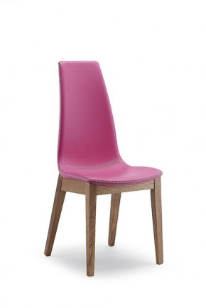СТУЛ  SELLY, ASH WALNUT 167/ SOFT PIENO FIORE 275 FUSSIA с черн.строчкой в Тюмени - tumen.mebel24.online | фото
