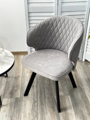Стул SKAT 360 град. поворот. B22 Серый, велюр / черный каркас, М-City в Тюмени - tumen.mebel24.online | фото 3