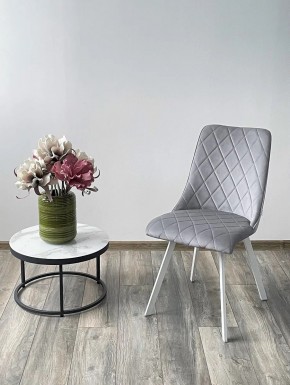 Стул TYCOON BLUVEL-03 LIGHT GREY / белый каркас М-City в Тюмени - tumen.mebel24.online | фото 2