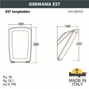Светильник на штанге Fumagalli Germana 2N1.000.000.AYF1R в Тюмени - tumen.mebel24.online | фото 3