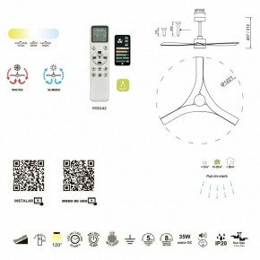 Светильник с вентилятором Mantra Thai 8714 в Тюмени - tumen.mebel24.online | фото 2