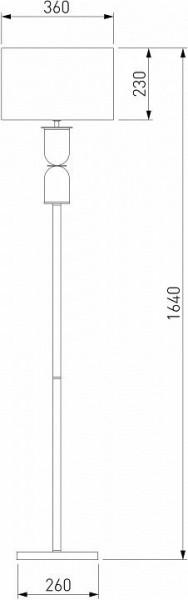 Торшер Eurosvet Caprera 01154/1 латунь в Тюмени - tumen.mebel24.online | фото 3