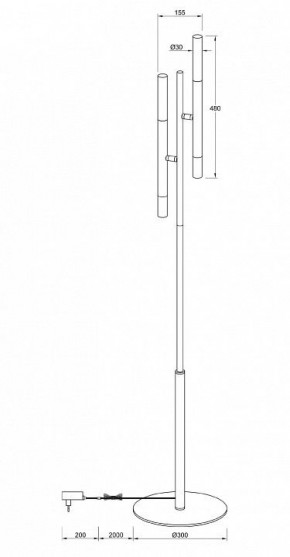 Торшер Maytoni Vigo MOD070FL-02B в Тюмени - tumen.mebel24.online | фото 3
