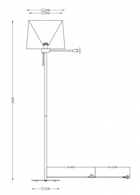 Торшер с подсветкой Maytoni Farel Z001FL-L3W-1B в Тюмени - tumen.mebel24.online | фото