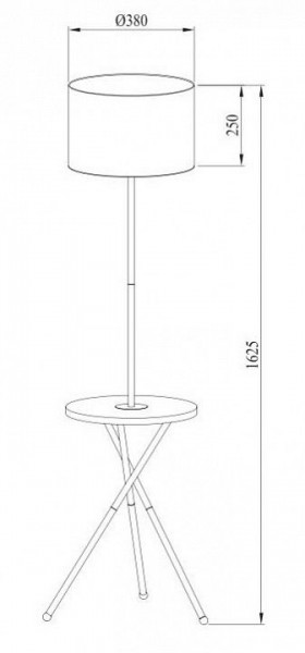 Торшер с полкой Arte Lamp Combo A2070PN-1BK в Тюмени - tumen.mebel24.online | фото 2