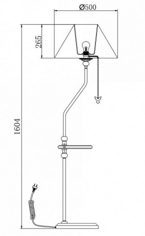 Торшер с полкой Maytoni Bouquet ARM023-FL-01-S в Тюмени - tumen.mebel24.online | фото 3