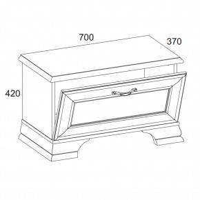 Тумба для обуви 1D TIFFANY, цвет вудлайн кремовый в Тюмени - tumen.mebel24.online | фото 2