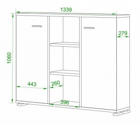 Тумба комбинированная Домино нельсон ПУ-60-3 в Тюмени - tumen.mebel24.online | фото 2