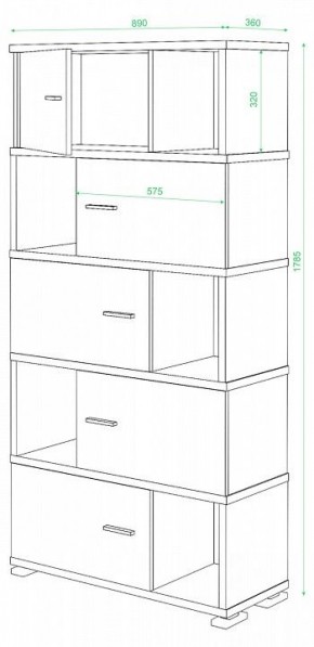 Тумба комбинированная Домино нельсон СБ-30/5 в Тюмени - tumen.mebel24.online | фото 2