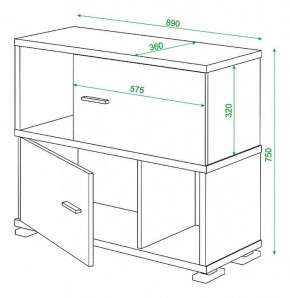 Тумба комбинированная Домино СБ-30/2 в Тюмени - tumen.mebel24.online | фото 2