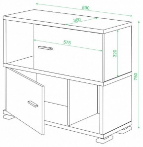 Тумба комбинированная Домино СБ-30/2 в Тюмени - tumen.mebel24.online | фото 3