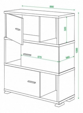 Тумба комбинированная Домино СБ-30/3 в Тюмени - tumen.mebel24.online | фото 2