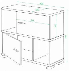 Тумба комбинированная СБ-30/2 в Тюмени - tumen.mebel24.online | фото 2