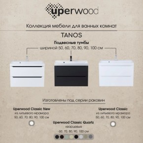 Тумба под раковину Uperwood Tanos 50 см, подвесная, белая/графит в Тюмени - tumen.mebel24.online | фото 10