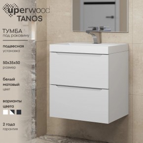 Тумба под раковину Uperwood Tanos 50 см, подвесная, белая матовая в Тюмени - tumen.mebel24.online | фото 6