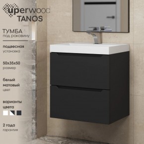 Тумба под раковину Uperwood Tanos 50 см, подвесная, черная матовая в Тюмени - tumen.mebel24.online | фото 4