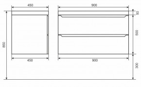 Тумба под раковину Uperwood Tanos 90 см, подвесная, черная матовая в Тюмени - tumen.mebel24.online | фото 6