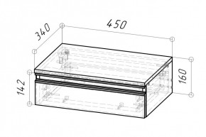 Тумба подвесная Дельта 450 (Дуб сонома) в Тюмени - tumen.mebel24.online | фото 2