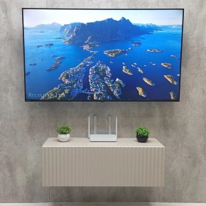 Тумба подвесная под ТВ LINES MTV3-MA 900 Бежевый (Леда-М 10.1.5) в Тюмени - tumen.mebel24.online | фото 3