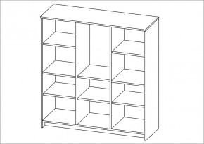 Тумба СИРИУС трехдверная с одним ящиком, цвет белый в Тюмени - tumen.mebel24.online | фото 3